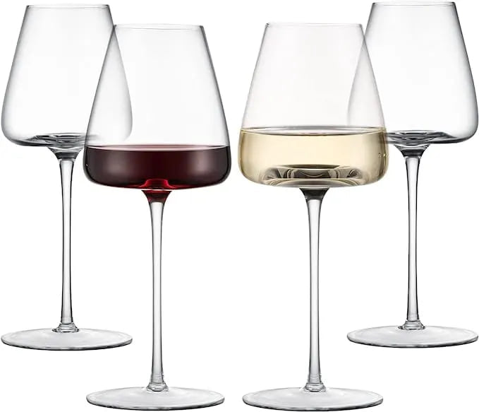 Wide Wine Glass, Crystal Clear Wine Glass - 540 ML (Pack Of 6)