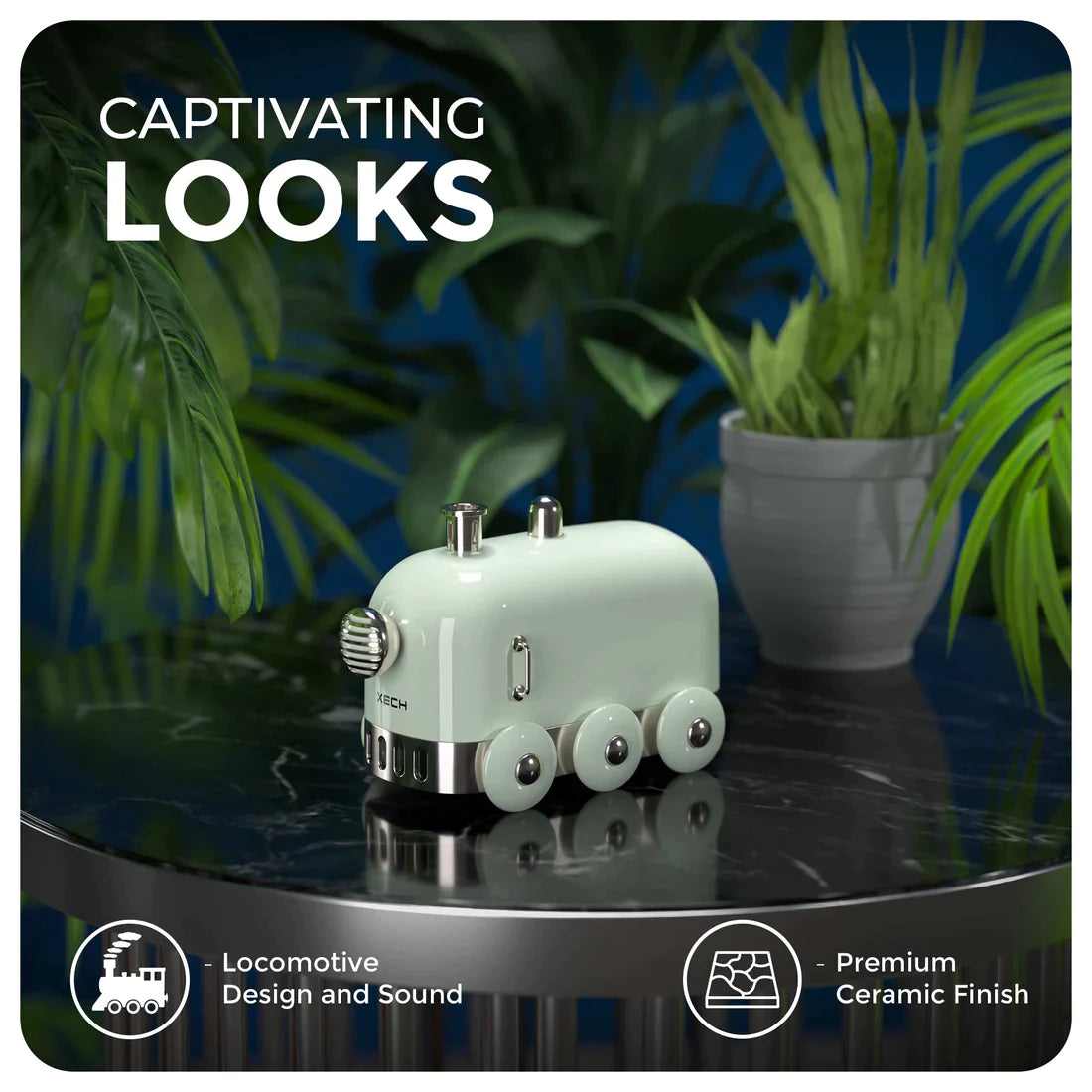 Mini Train USB Humidifier, Mini Personal Portable Small Humidifier with LED Light