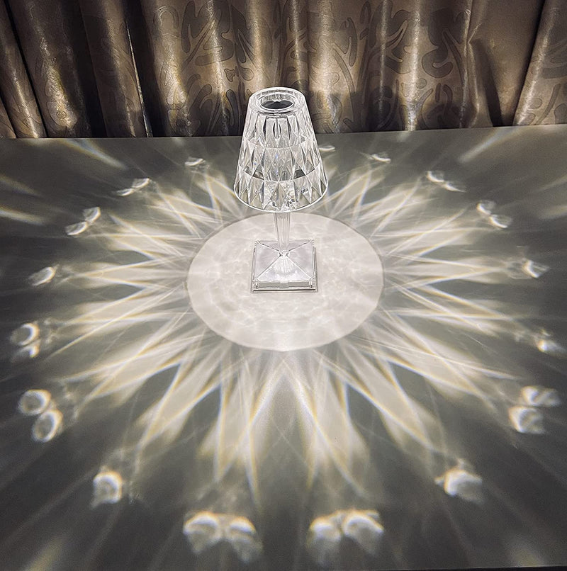 Acrylic Diamond Crystal LED Lamp, Portable Touch Control Lamp - Skyborn
