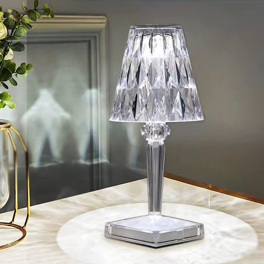 Acrylic Diamond Crystal LED Lamp, Portable Touch Control Lamp - Skyborn