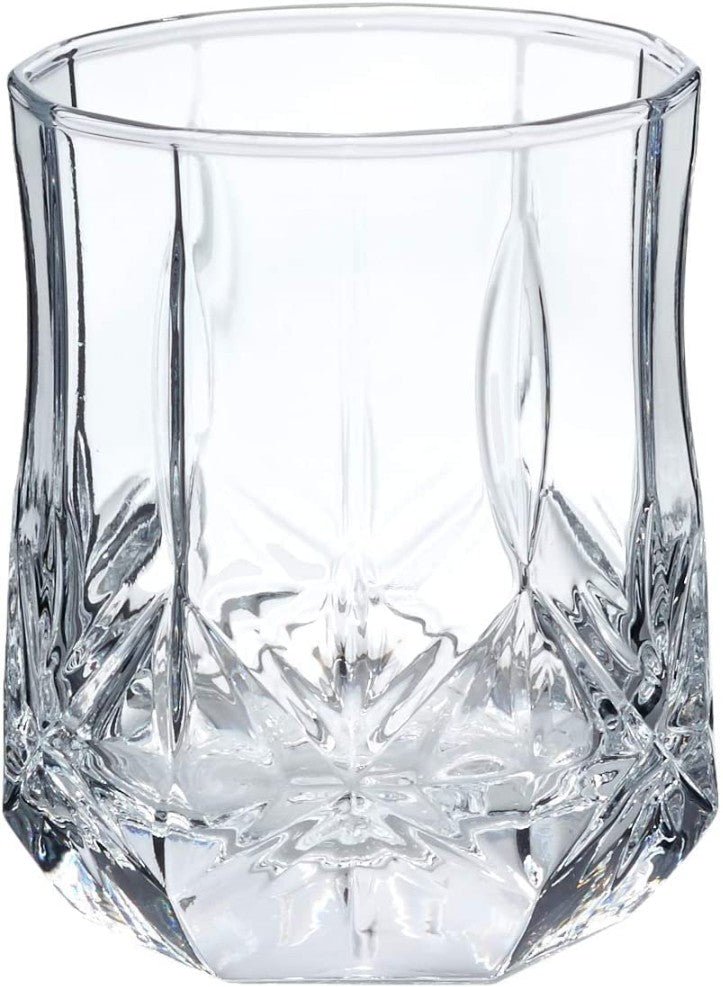 Antique Crystal Touch Whiskey Glass - 280ML(Pack Of 6) - Skyborn