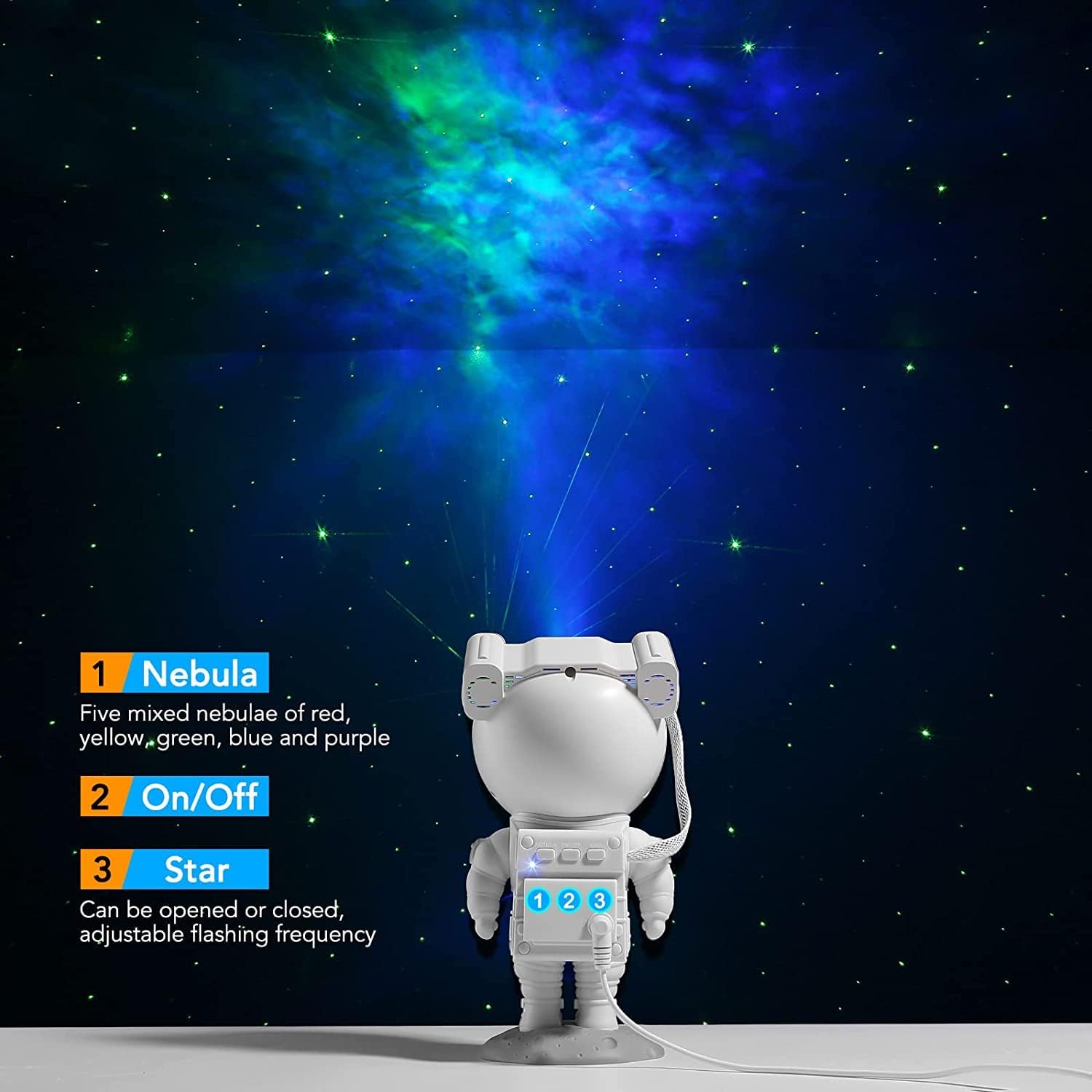 Astronaut Star Projector, Galaxy Projector with Timer and Remote Control - Skyborn