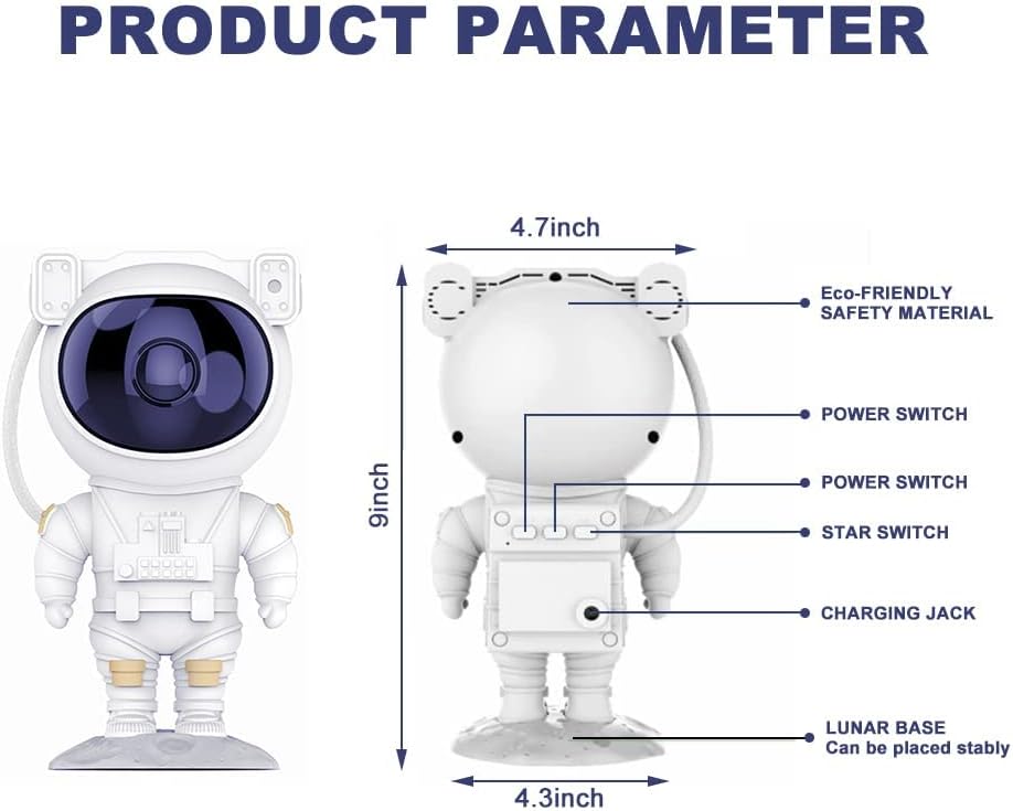 Astronaut Star Projector, Galaxy Projector with Timer and Remote Control - Skyborn