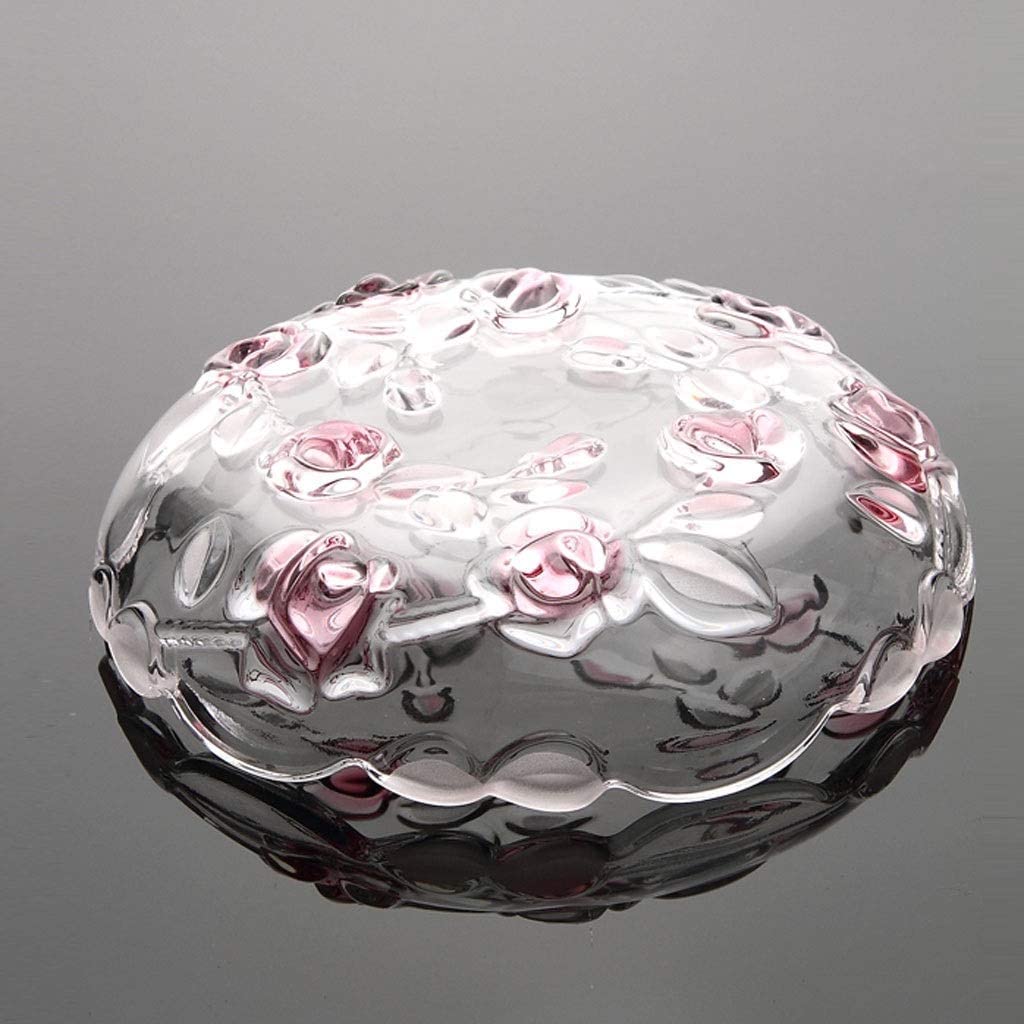 Beautiful Crystal Clear Round Shape Glass Tray Plate - 1pc (Transparent) - Skyborn