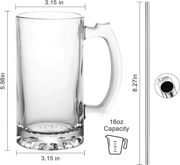 Beer Mug 500ml (PAck Of 2) - Skyborn