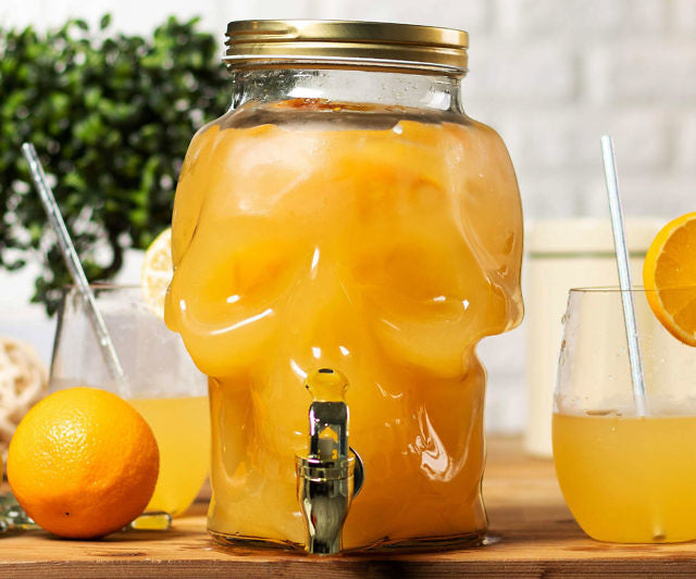 Drinking Skull Mason Jar with Metal Lid (6 Litter)