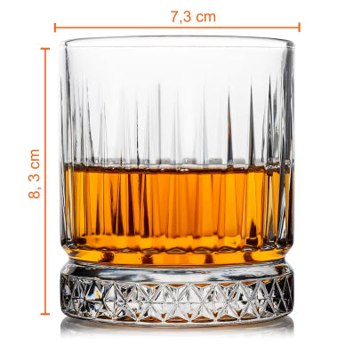 Lining Whiskey Glasses - 300 ml(Pack Of 6)