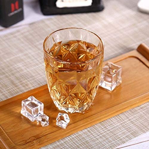 Crystal Checks Whiskey Glass 300ML(Pack Of 6)